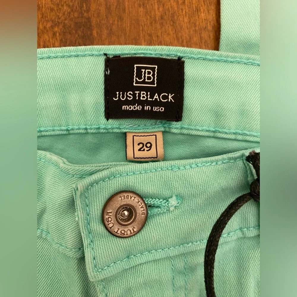 Just Black Green Skinny Jeans Modern Fit - Picture 3 of 7